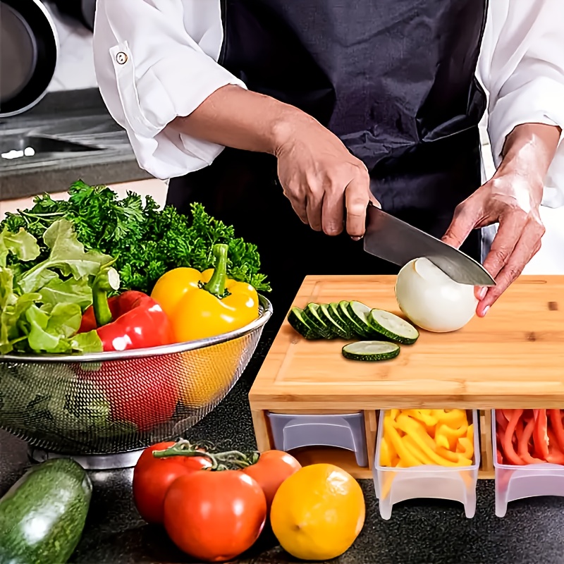 Meal Prep For Cutting - Bambu Kesme Tahtası ve Kapları -