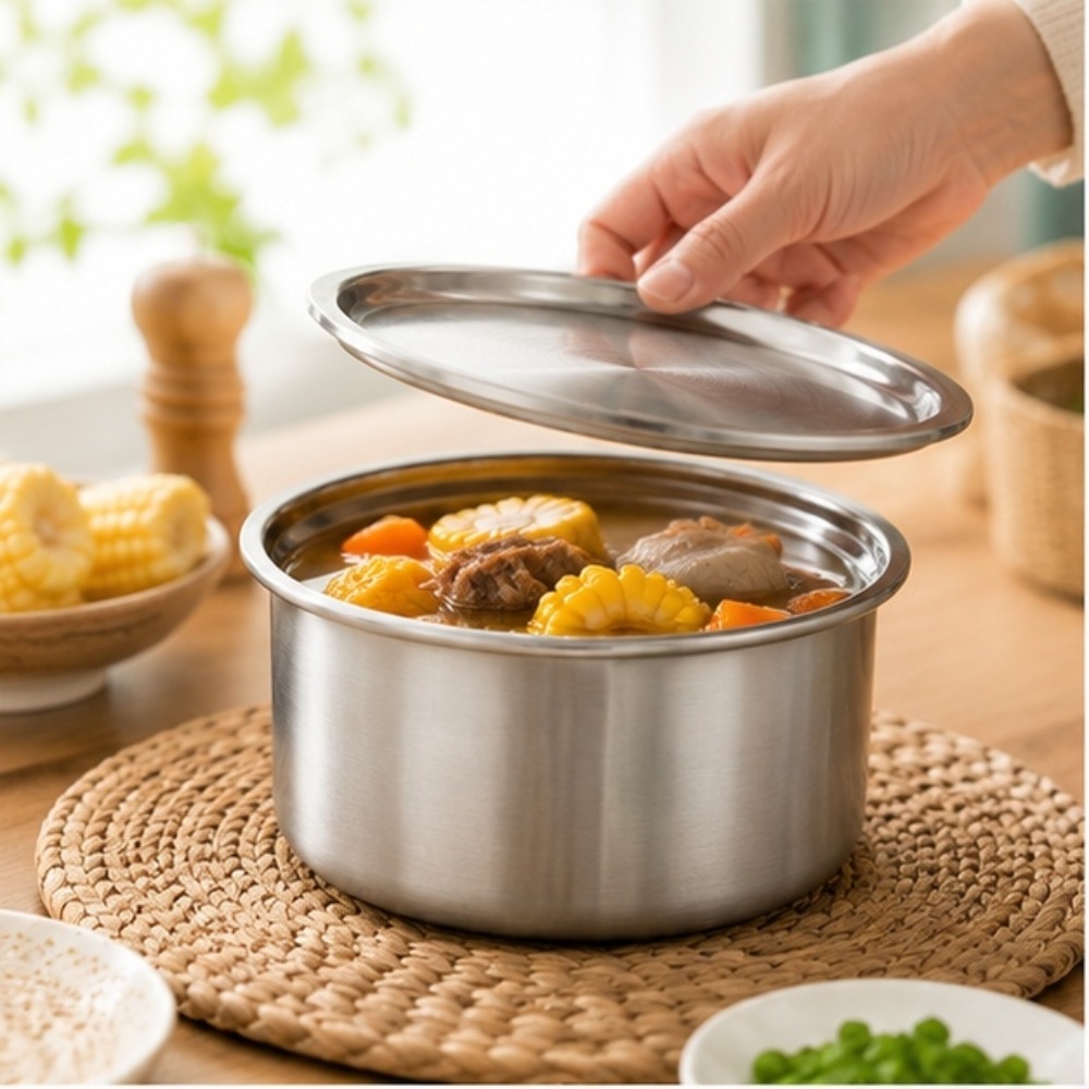 Meal Prep Bowl - 304 Paslanmaz Çelik Kapaklı Ramekin, Buharda