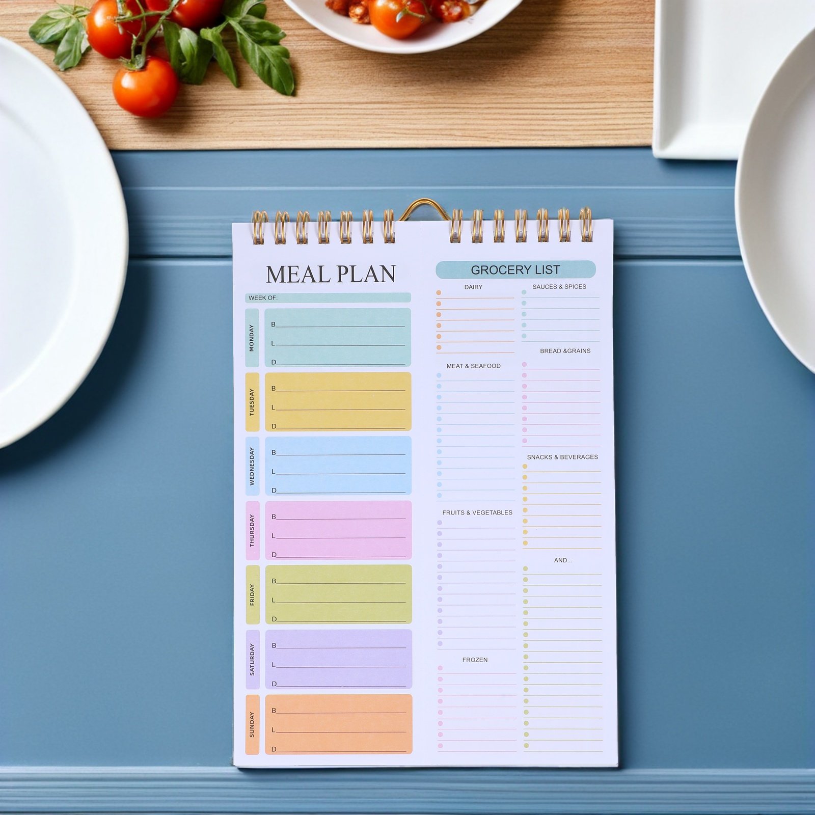 Meal Prep Grocery List - 52 Sayfa A5 Haftalık Yemek Planlayıcı