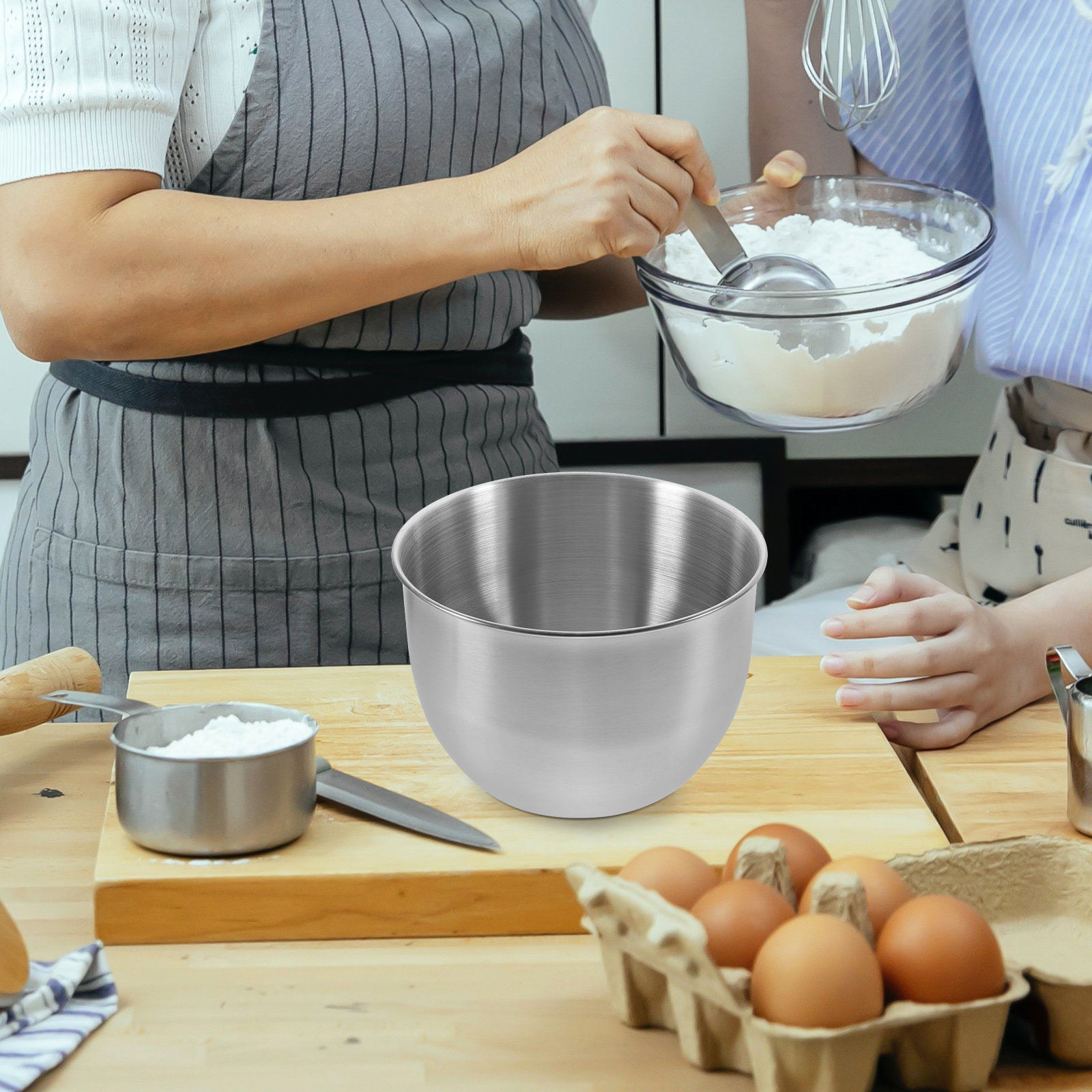 Meal Prep Bowl - Derin Paslanmaz Çelik Karıştırma Kabı Kalın