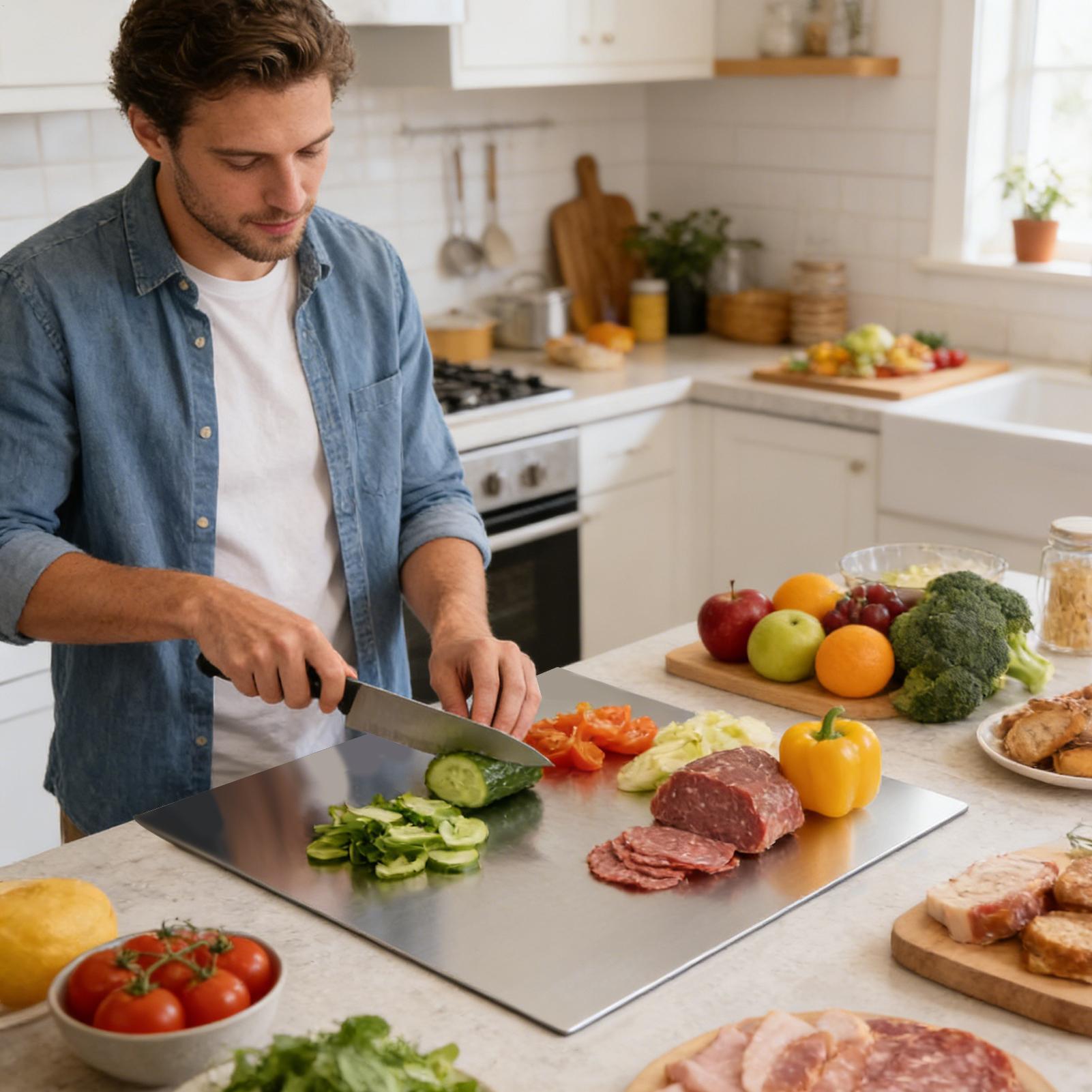Paslanmaz Çelik Kesme Tahtası  - Meal Prep For Cutting incelemesi ve fiyatı